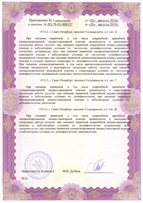 Лицензия Александровская больница