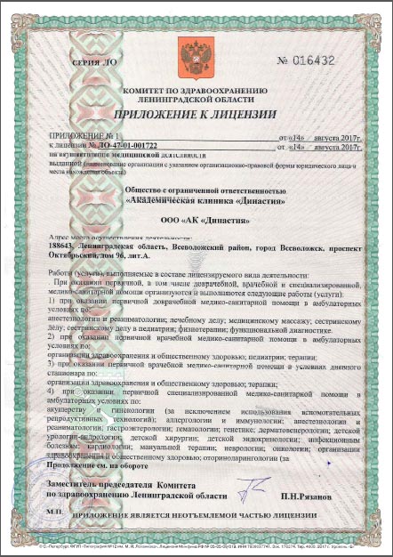 Лицензия Династия