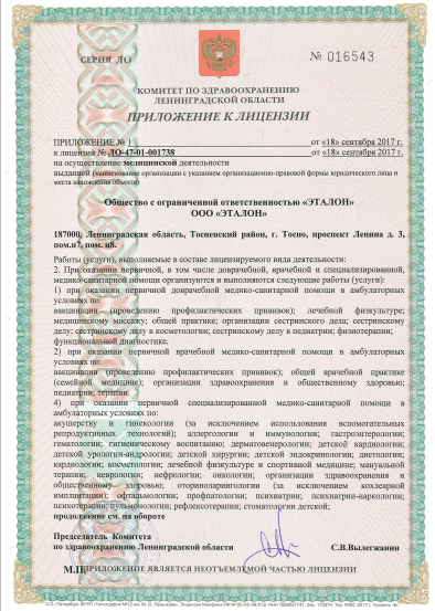 Лицензия Эталон