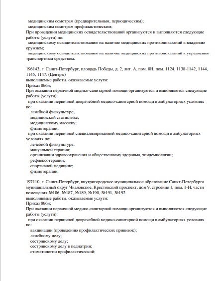 Лицензия Поликлиника Газпром