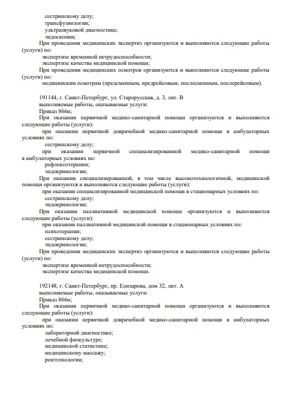 Лицензия Городская больница 23 на Елизарова