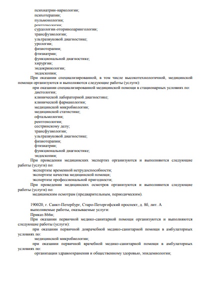 Лицензия Городской противотуберкулезный диспансер