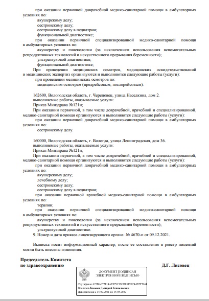Лицензия Инвитро