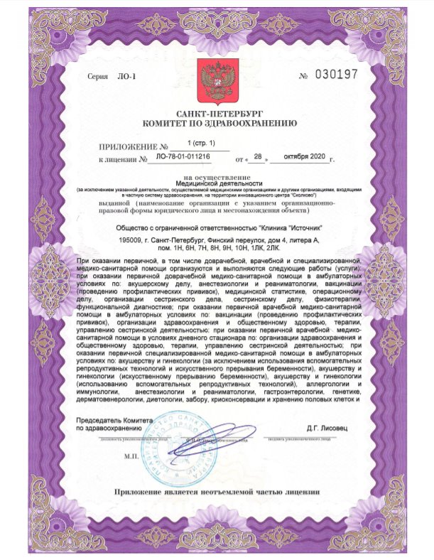 Лицензия Источник