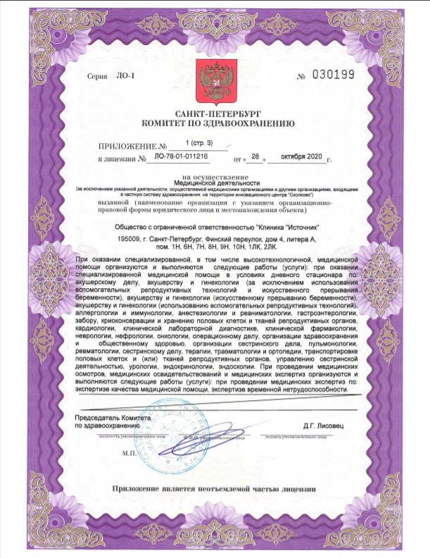 Лицензия Источник