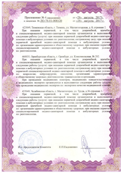 Лицензия ЛДЦ Мибс