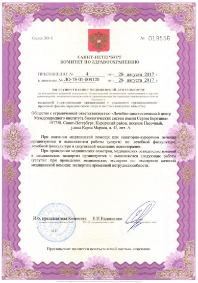 Лицензия ЛДЦ Мибс