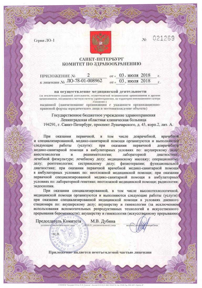 Лицензия ЛОКБ